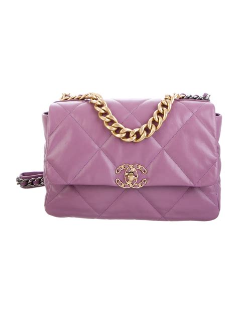 chanel 19 bag purple|chanel 19 price.